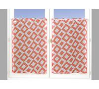 HomeMaison - Juego de Cortinas diseño de Rombos, poliéster, Rojo, 120 x 60 cm