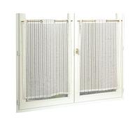 HomeMaison - Juego de Cortinas en Etamine Varia, poliéster, Blanco, 160 x 60 cm