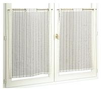 HomeMaison - Juego de Cortinas en Etamine Varia, poliéster, Blanco, 90 x 60 cm