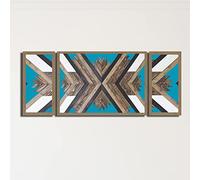 Homemania 3PART-1 Cuadro - Geo - Geométrico, MDF, Madera, Multicolor, 130 x 2.5 x 50 cm