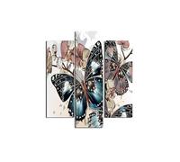 Homemania HM203MDF278 Cuadro - Mariposas, MDF, Multicolor, 57 x 0.3 x 60 cm, Set de 3 Piezas