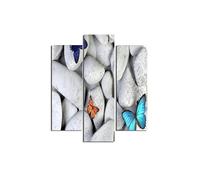 Homemania HM203MDF40 Cuadro - Mariposas, MDF, Multicolor, 57 x 0.3 x 60 cm, Set de 3 Piezas