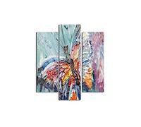 Homemania HM203MDF90 Cuadro - Mariposas, MDF, Multicolor, 57 x 0.3 x 60 cm, Set de 3 Piezas