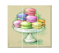 Homemania HM203PKNV-170 Cuadro Colores Cocina, Multicolor, 69 X 3 X 50 Cm, 3 Piezas