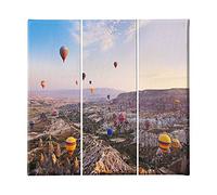 Homemania HM203PKNV-22 Cuadro Globo, Multicolor, 69 X 3 X 50 Cm, 3 Piezas