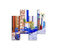Homemania HM204PMDF260 Cuadro Ventana, Multicolor, 76 X 0,3 X 50 Cm, 4 Piezas
