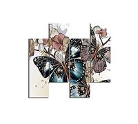 Homemania HM204PMDF279 Cuadro - Mariposas, MDF, Multicolor, 76 x 0.3 x 50 cm, Set de 4 Piezas