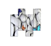 Homemania HM204PMDF6 Cuadro - Mariposas, MDF, Multicolor, 76 x 0.3 x 50 cm, Set de 4 Piezas