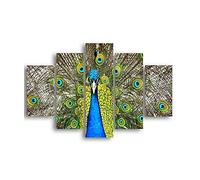 Homemania HM205MDF065 Cuadro - Mariposas, MDF, Multicolor, 95 x 0.3 x 60 cm, Set de 5 Piezas