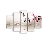 Homemania HM205MDF099 Cuadro - Mariposas, MDF, Multicolor, 95 x 0.3 x 60 cm, Set de 5 Piezas