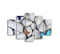 Homemania HM205MDF116 Cuadro - Mariposas, MDF, Multicolor, 95 x 0.3 x 60 cm, Set de 5 Piezas