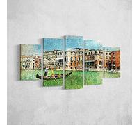 Homemania HM205PKNV-167 Cuadro Venecia, Multicolor, 100 X 3 X 60 Cm, 5 Piezas