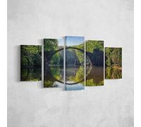 Homemania HM205PKNV-23 Cuadro Puente, Multicolor, 100 X 3 X 60 Cm, 5 Piezas