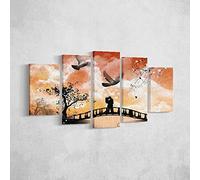 Homemania HM205PKNV-271 Cuadro Puente, Multicolor, 100 X 3 X 60 Cm, 5 Piezas