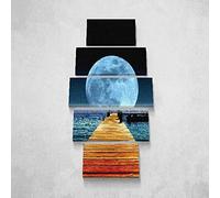 Homemania HM205PKNV-53 Cuadro Puente, Multicolor, 100 X 3 X 60 Cm, 5 Piezas