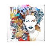 Homemania HM20KNV60x60-89 Cuadro Mujer Citas, Multicolor, 60 X 3 X 60 Cm