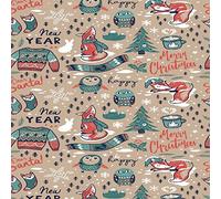 Homemania HMNT152-80X200CM Alfombra Impresa Happy New Year Antideslizante para Niños, Multicolor, 80 x 200 cm