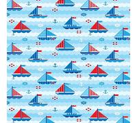 Homemania HMNT59-80X150CM Alfombra Impresa Child Sailors Antideslizante para Niños, Multicolor, 80 x 150 cm