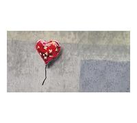 Homemania HOMENG_0078 Cuadro Inspiraciones del Autor Banksy Corazón, Multicolor, 120 X 60 X 3