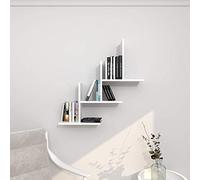 Homemania HOMFRT-013 Estantería Eclipse para Pared, Aglomerado de Melamina, Blanco, 80 x 20 x 81.6 cm, Set de 3