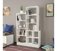 Homemania Librería Monde, Blanco, 102,2 x 22 x 160,8 cm