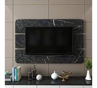 Homemania M.M.01.01.02.02235 Panel de TV Bendis, Decorativo de Pared, Aglomerado de Melamina, Negro, 150 x 4 x 96 cm