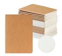 HOMEMARS cuaderno pequeño, A6 Rayados, 24 PCS Bloc de Notas A6, 60 páginas,Cuadernos de Bolsillo para Diario Escritura de la Escuela Chicos Chicas y Maestros,10x14cm,cubierta de cartón,100 g/m²