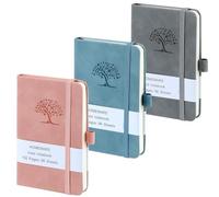 HOMEMARS libretas A6, juego de cuadernos cuaderno pequeño, bloc de notas de 14,5 cm x 9,6 cm, Rosa Azul Gris, Total 288 hojas, 576 páginas, cuaderno, cuaderno de bolsillo, diario de viaje
