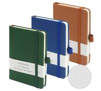 HOMEMARS libretas A6,Verde Azul Marrón, Notebook,Cuaderno Punteado Bullet Journal, cuaderno pequeño, bloc de notas de 14,4 cm x 9,6 cm, cuaderno de bolsillo, diario de viaje, Paquete de 3
