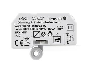Homematic IP Dimmactor empotrado: sección de fase | Smart Home 150609A0 - Atenuador digital para bombillas LED regulables por aplicación Alexa/Google Home