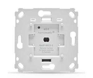 Homematic IP Pulsador de Pared para Interruptor de Marca, 2 Compartimentos | Smart Home 161839A0 - Interruptor de pared universal