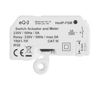 Homematic IP Smart Home Schalt-Mess-Aktor - Unterputz, Aktor misst Strom,steuert Geräte und Leuchten per App, Alexa & Google Assistant, Energie sparen, 142721A0