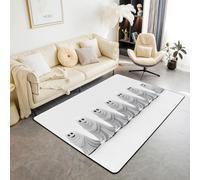 Homemissing Alfombra 3D con diseño de fantasmas para sala de estar, dormitorio, 100 x 150 cm, decoración de Halloween kawaii para niños y niñas, diseño de dibujos animados, color blanco, decoración de