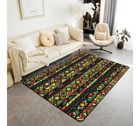 Homemissing Alfombra de área bohemia nativa occidental de 100 x 150 cm, alfombra geométrica del suroeste para sala de estar para dormitorio, decoración tribal exótica, alfombra azteca bohemia para