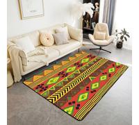 Homemissing Alfombra de área bohemia nativa occidental de 150 x 200 cm, alfombra geométrica del suroeste para sala de estar para dormitorio, decoración bohemia azteca, alfombra exótica tribal para