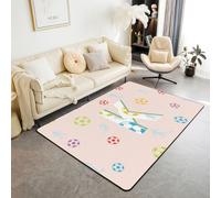 Homemissing Alfombra de área de fútbol de 100 x 150 cm para dormitorio, letra inicial K, alfombra suave antideslizante del alfabeto ABC, decoración deportiva para el hogar, el comedor