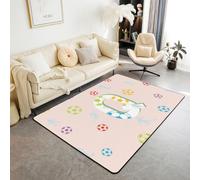 Homemissing Alfombra de área de fútbol de 100 x 150 cm para dormitorio, letra inicial Q, alfombra suave antideslizante del alfabeto ABC, decoración deportiva para el hogar, el comedor