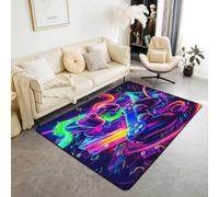 Homemissing Alfombra de área de juegos de 150 x 200 cm para niños, niñas, adolescentes, gamepad para sala de estar, dormitorio, moderno controlador de consola de juegos para interiores