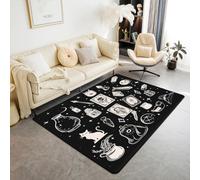 Homemissing Alfombra de área mística de 100 x 150 cm, para Halloween, sala de estar, dormitorio, decoración de brujas