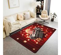 Homemissing Alfombra de palomitas de maíz de 100 x 150 cm para dormitorio, diseño retro de máquina de palomitas de maíz, suave, antideslizante, estilo grunge, alfombra decorativa de estilo vintage de
