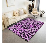 Homemissing Alfombra de poliéster con estampado de guepardo de 150 x 200 cm, diseño de piel de animal salvaje, para dormitorio, decoración de vida silvestre africana, suave, antideslizante