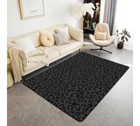 Homemissing Alfombra de poliéster con estampado de leopardo, 150 x 200 cm, diseño de guepardo y sala de estar, para dormitorio, decoración de animales salvajes, alfombra de safari, alfombra para