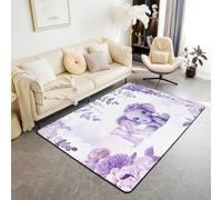 Homemissing Alfombra de salón con diseño de elefante para dormitorio, 150 x 200 cm, alfombra de decoración de regalos personalizados, alfombra de piso con letra inicial K para interiores, estampado