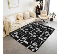 Homemissing Alfombra decorativa de fútbol americano de 100 x 150 cm, alfombra de sala de estar de Las Vegas para dormitorio para niños y niñas, decoración de fútbol americano, alfombra para interiores
