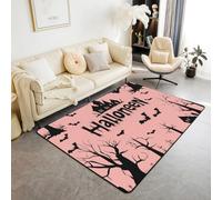 Homemissing Alfombra para sala de estar de Halloween para niños, 100 x 150 cm, decoración temática de terror, para niños, niñas, adolescentes, decoración de dormitorio, brujería