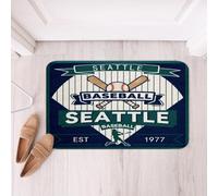 Homemissing Alfombras de baño de béisbol Seattle de microfibra, accesorios de baño, deportes, juegos, tapete antideslizante de 16 x 24 pulgadas, suave