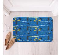 Homemissing Alfombras de baño de fútbol americano para niños, 16 x 24 pulgadas, accesorios de baño de Los Ángeles, color amarillo y azul para niños, niñas, adolescentes, tapetes de baño de fútbol