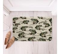 Homemissing Alfombras de baño de microfibra de 16 x 24 pulgadas para pesca y caza, antideslizantes, rústicas, cabaña, campo, pescador, hombre, suelo, felpudo, patrón natural, felpudo suave
