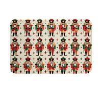 Homemissing Alfombras de baño de Navidad, cascanueces, soldado, guardia real, princesa, accesorios de baño, felpudos de piso de microfibra suave de 20 x 32 pulgadas