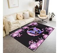 Homemissing Alfombras de salón de mariposa para dormitorio, alfombra de área para niños y niñas, 150 x 200 cm, alfombra decorativa con monograma, letra inicial Q suave para interiores, estampado